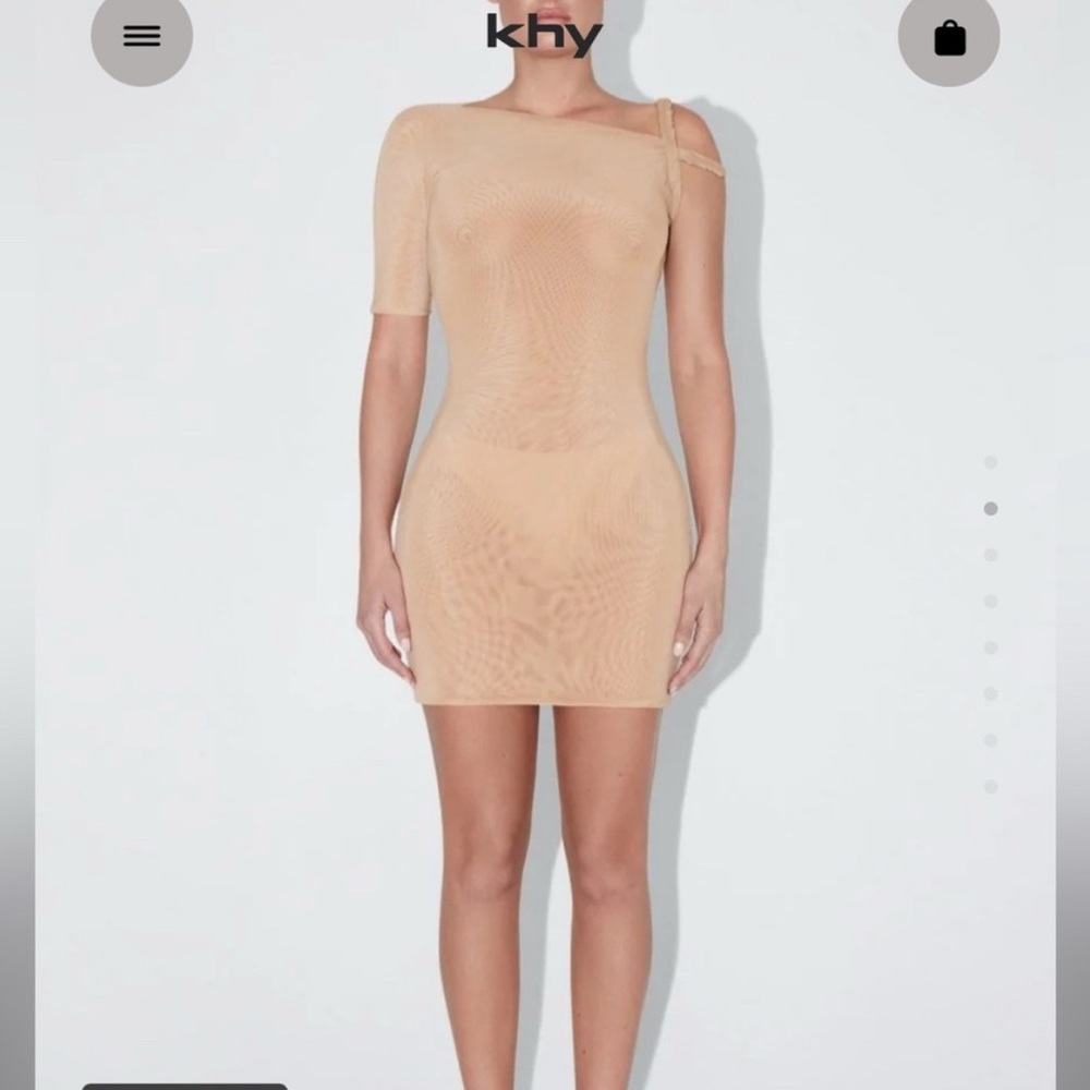 Khy mesh stretch twist mini dress